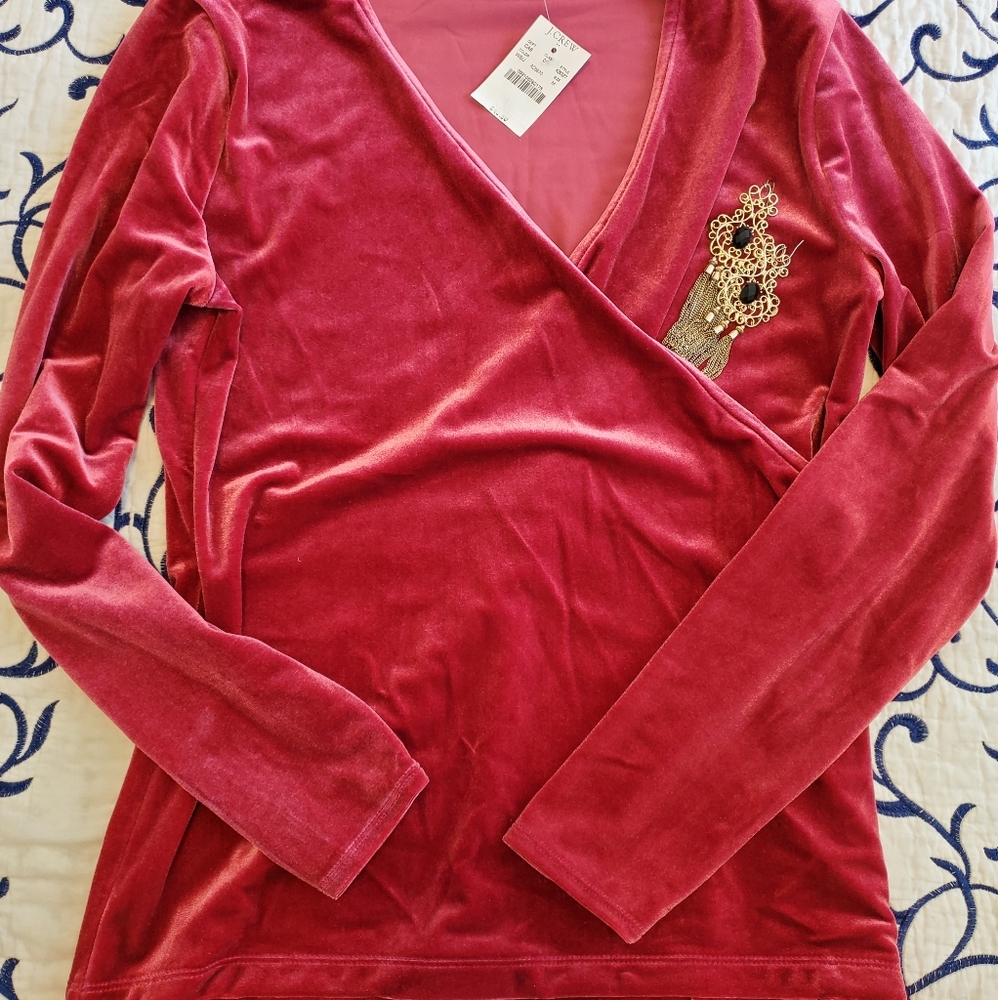Jcrew velvet top